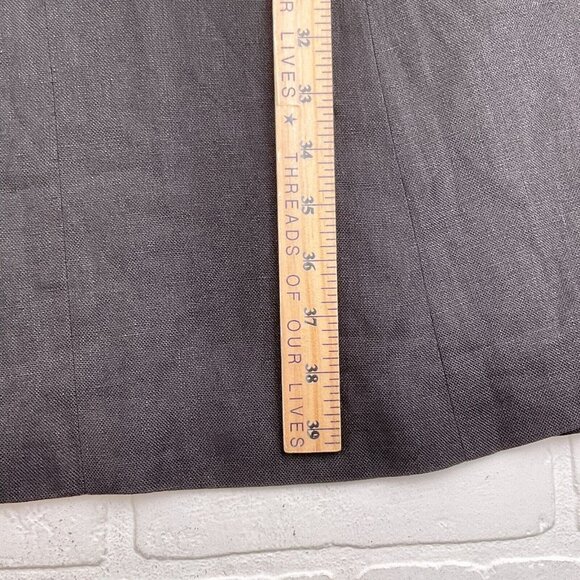 Talbots Dress Women 6 Black Irish Linen Fit Flare Classic‎ Casual Lagenlook - Picture 11 of 12